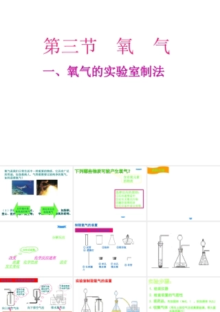 2012年秋九年级化学全册 第四章 第三节 氧气的实验室制法课件 鲁教版