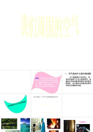2012年秋九年级化学上册 第二单元 我们周围的空气 课题1空气课件 新人教版