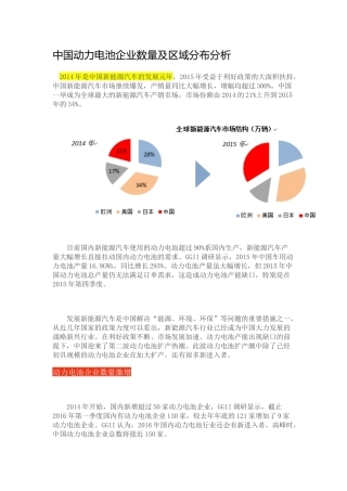 中国动力电池企业数量及区域分布分析