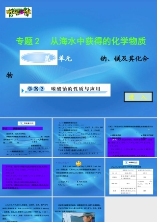 11-12学年高中化学 2.2.2 磷酸钠的性质与应用学案（PPT） 苏教版必修1