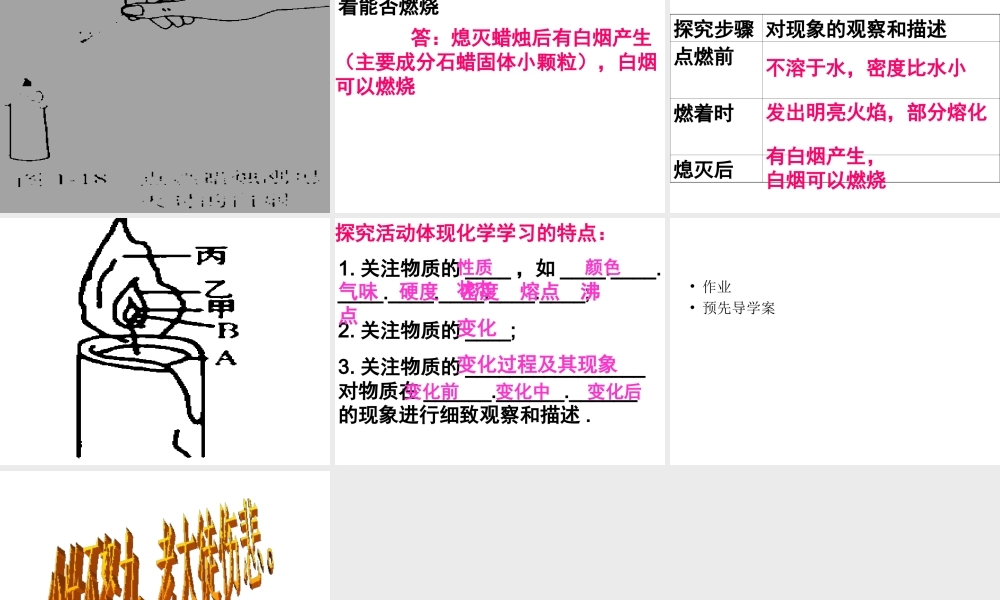 2012年秋九年级化学上册《化学是一门以实验为基础的科学》课件5 新人教版