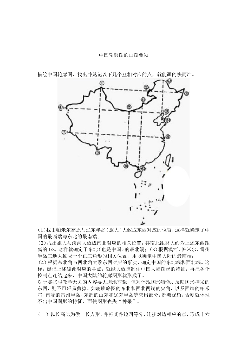 中国轮廓图的画图要领_第1页
