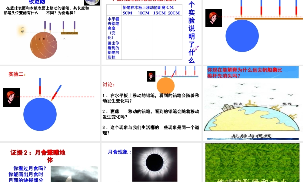 2012年秋七年级科学上册 3.1地球的形状和内部结构课件 浙教版