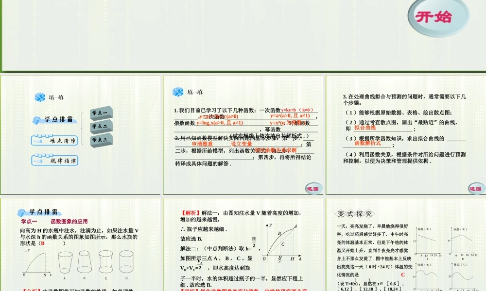 11-12学年高中数学 3.4 函数模型的应用实例课件 新人教A版必修1
