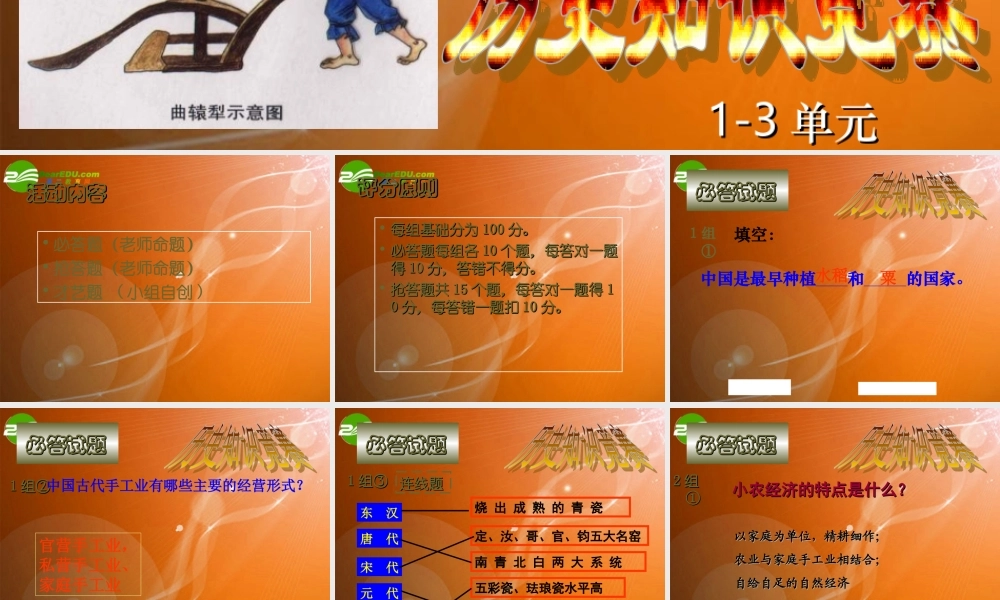 11、必修２第一二三单元知识竞赛课件（65张）