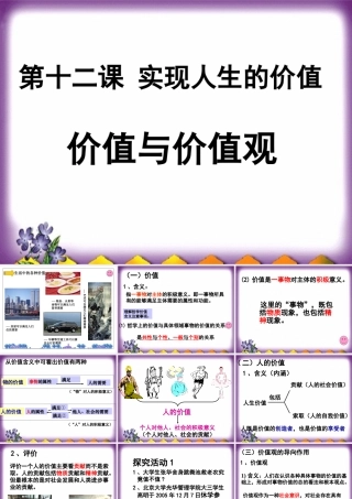 12.1价值和价值观