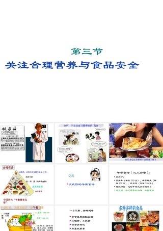 2012年秋七年级生物上册 第二章 第三节 关注合理营养与食品安全课件册 新人教版