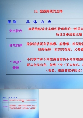 16.旅游路线的选择
