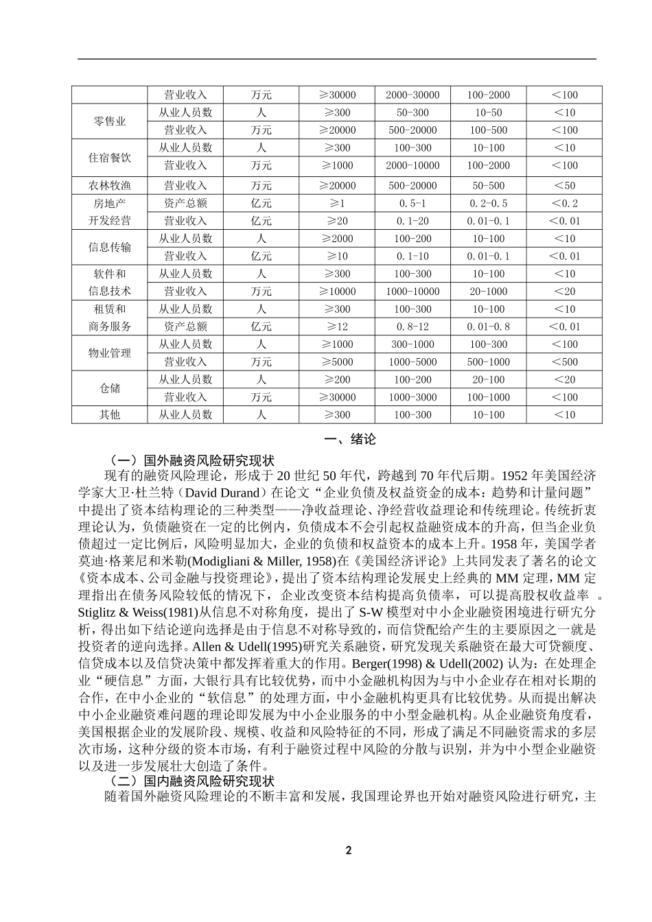 中小企业融资风险分析研究  财务会计学专业_第2页