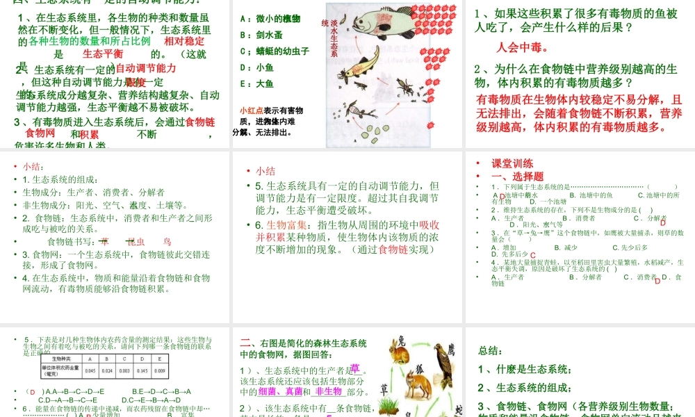 2012年秋七年级生物上册 第一单元 第二章 第五节 生物与环境组成生态系统课件 新人教版