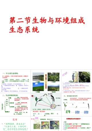 2012年秋七年级生物上册 第一单元 第二章 第五节 生物与环境组成生态系统课件 新人教版