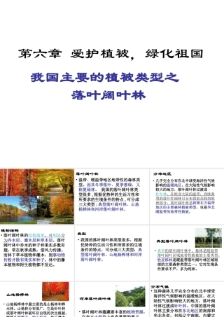 2012年秋七年级生物上册《第三单元 第六章 爱护植被,绿化祖国》课件8 人教新课标版