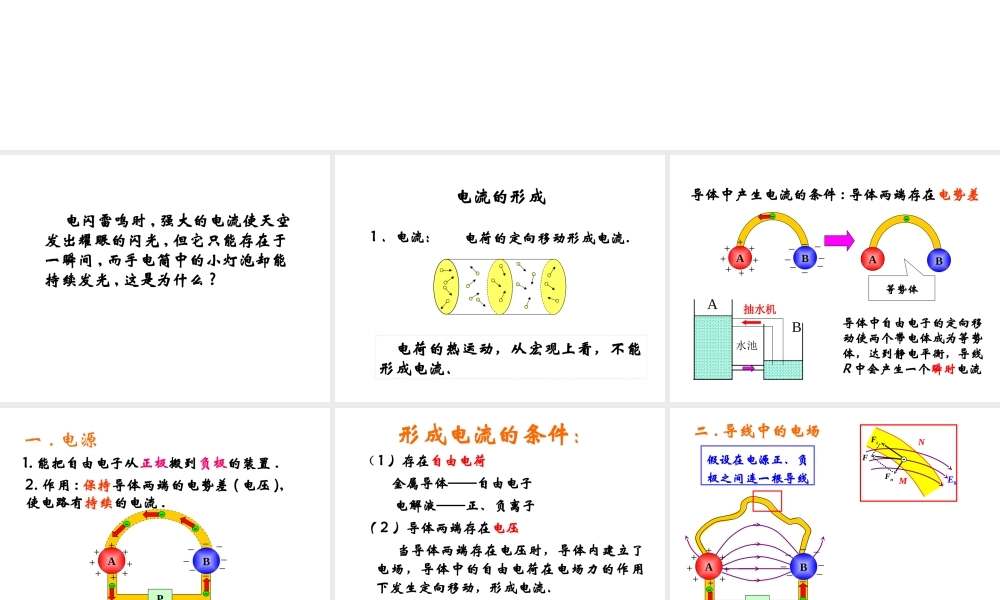 2.1导体中的电场和电流