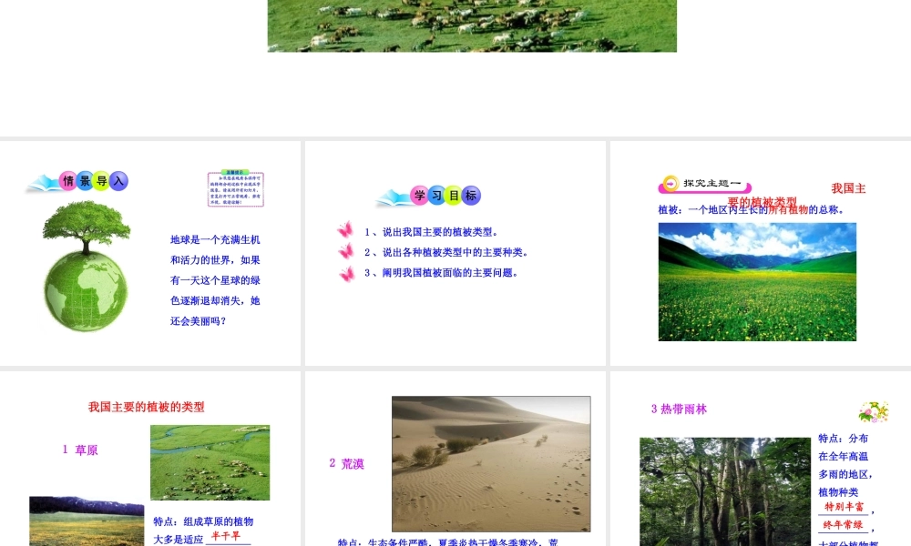 2012年秋七年级生物上册《第三单元 第六章 爱护植被,绿化祖国》课件9 人教新课标版