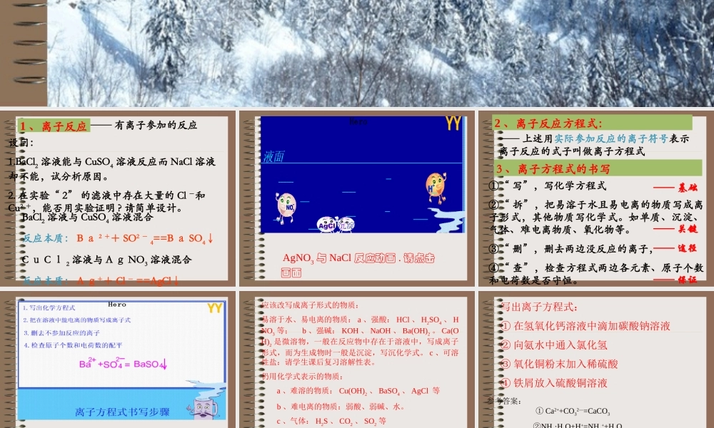 2.2.2离子反应第二课时