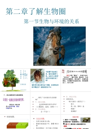 2012年秋七年级生物上册《第一单元  第二章 第一节 生物与环境的关系》课件14 人教新课标版