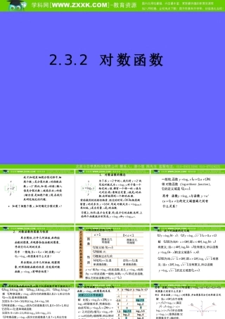 2.3.2《对数函数》课件（苏教版必修1
