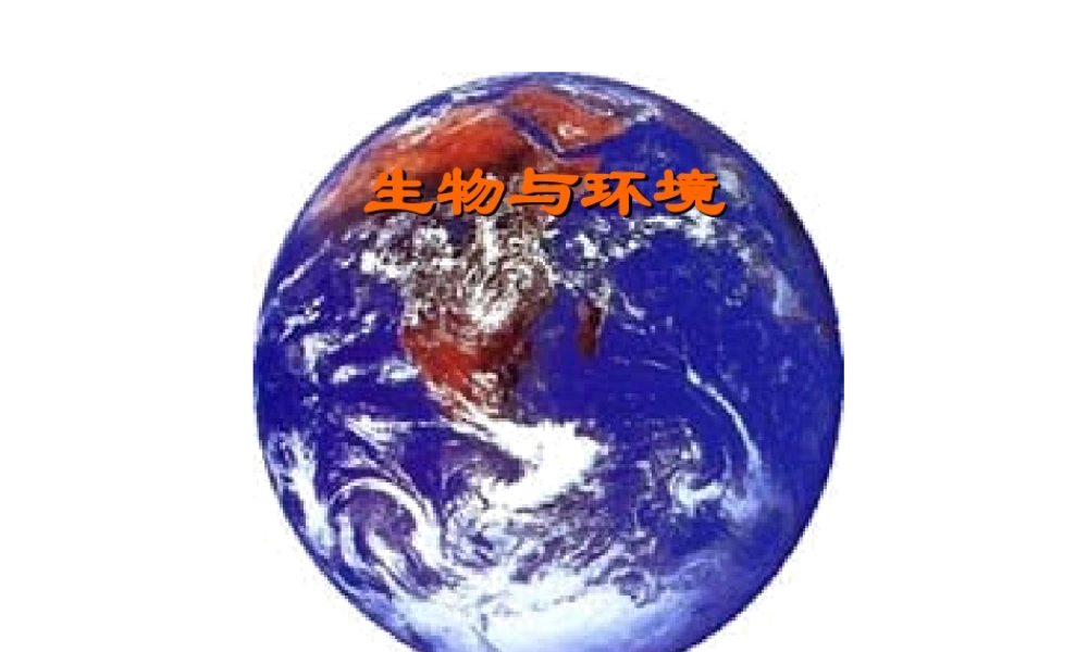 2012年秋七年级生物上册《第一单元  第二章 第一节 生物与环境的关系》课件19 人教新课标版