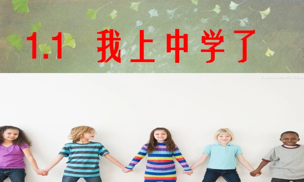 1.1 我上中学了 第1框 中学生活新起点课件 粤教版-粤教版初中七年级上册政治课件