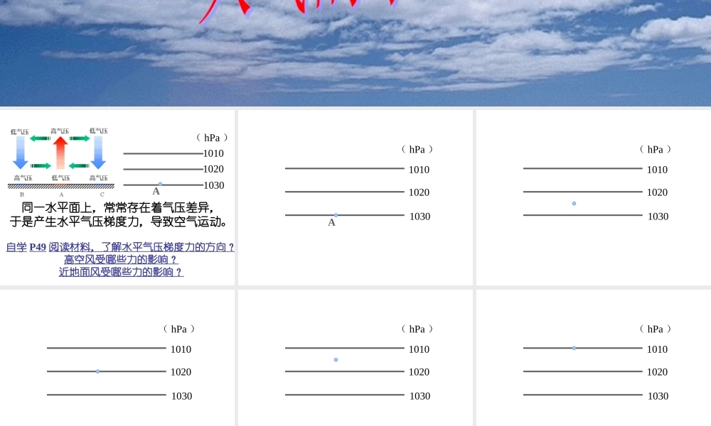 2.3.3 大气的水平运动