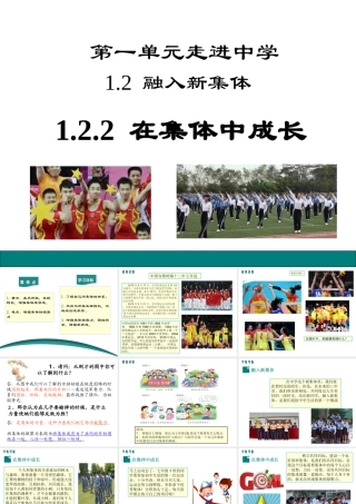 1.2 融入新集体 第2框 在集体中成长课件 粤教版-粤教版初中七年级上册政治课件