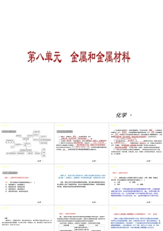 2012年九年级化学秋学期 第八单元—金属和金属材料配套课件  人教新课标版
