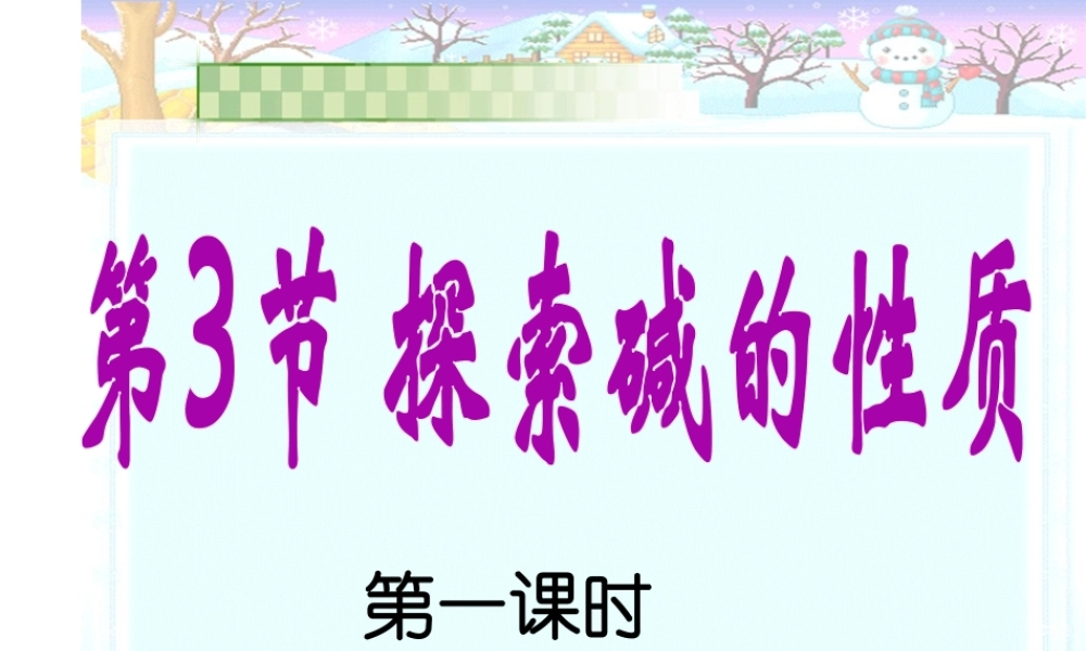 1.3探索碱的性质第一课时上课