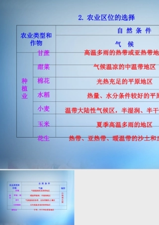 2.农业区位的选择 