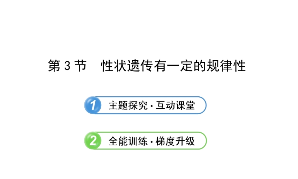 2013年八年级生物上册 第二十章 生物的遗传和变异 6.20.3性状遗传有一定的规律性课件 北师大版