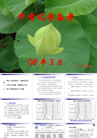 08年中考化学复习备考