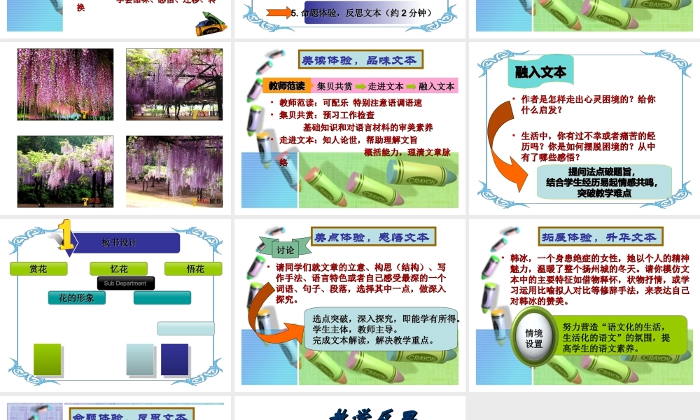 09年江苏地区七年级语文科《紫藤萝瀑布》说课稿