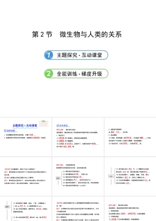 2013年八年级生物上册 第十八章 生物圈中的微生物 5.18.2微生物与人类的关系课件 北师大版