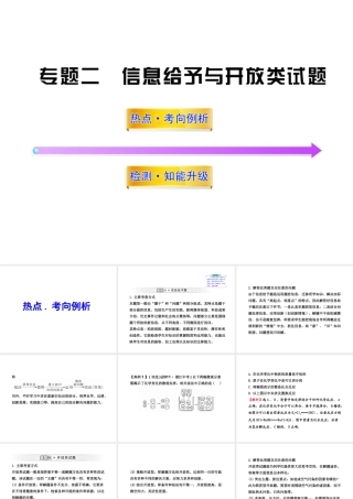 2012年中考化学第二轮复习 专题二信息给予与开发类试题