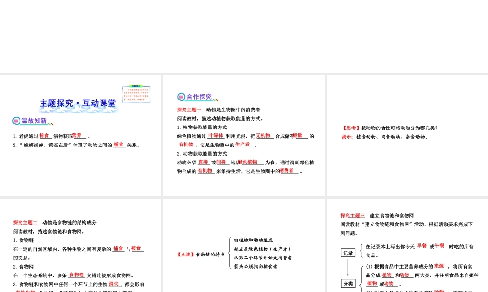2013年八年级生物上册 第十七章 生物圈中的动物 5.17.1动物在生物圈中的作用课件 北师大版