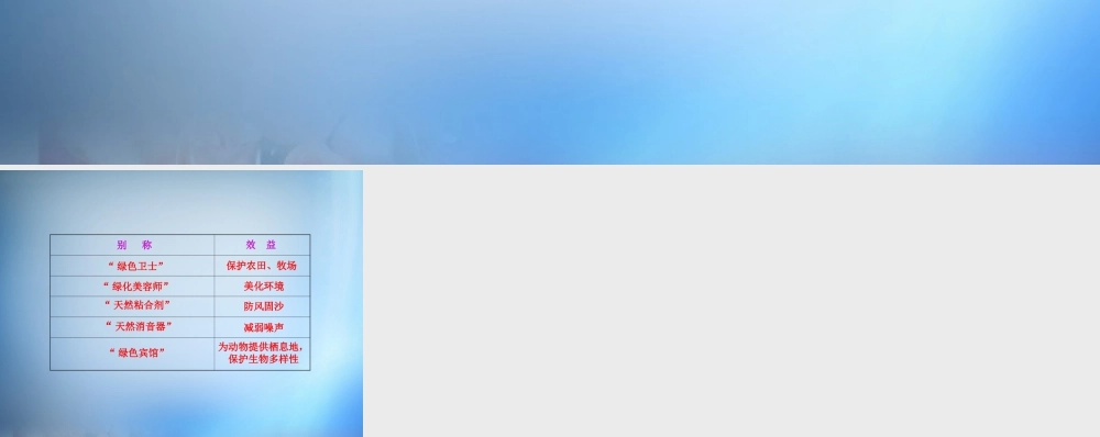 2.比喻法记忆森林的生态效应