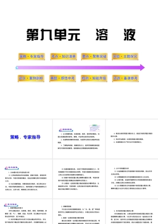 2012年中考化学第一轮复习 第九单元 溶液课件 人教新课标版