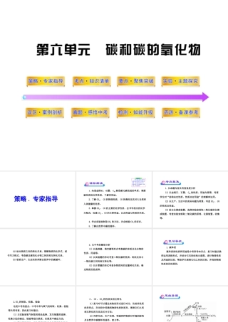 2012年中考化学第一轮复习 第六单元 碳和碳的氧化物课件 人教新课标版