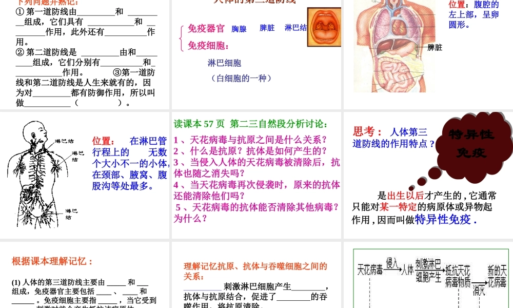 2013年八年级生物下册 8.1.2 免疫与计划免疫课件 新人教版