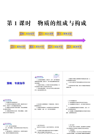 2012年中考化学第一轮复习 第四单元 物质的组成与构成课件 人教新课标版