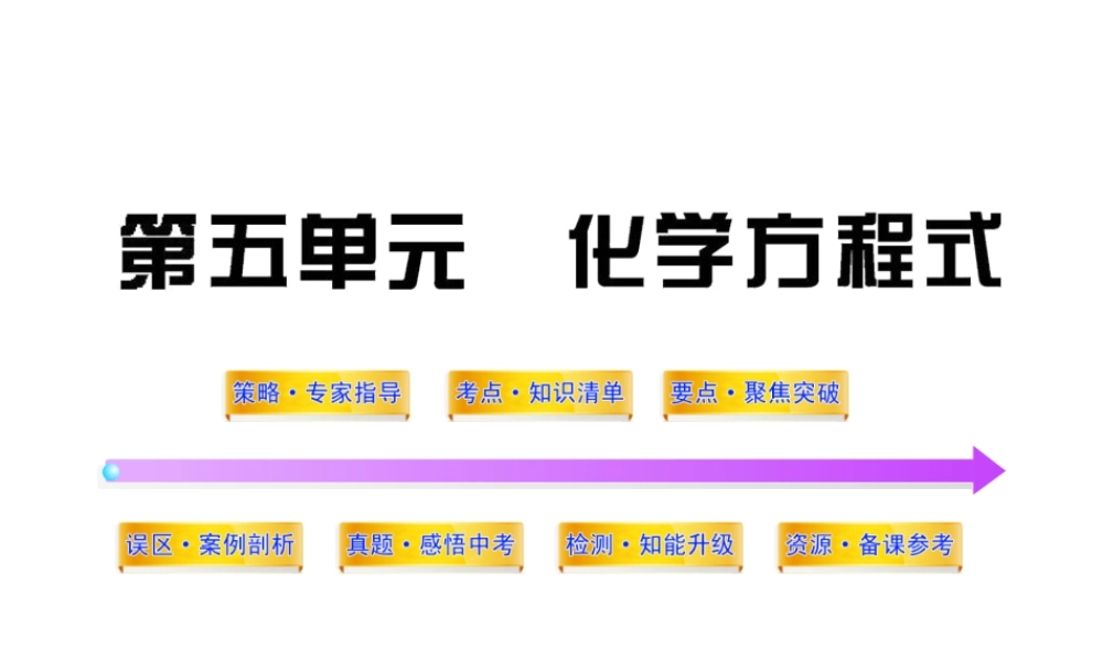 2012年中考化学第一轮复习 第五单元 化学方程式课件 人教新课标版