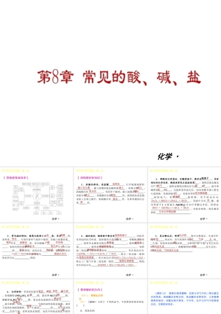 2013年春学期九年级化学 第8章 常见的酸、碱、盐课件 人教新课标版