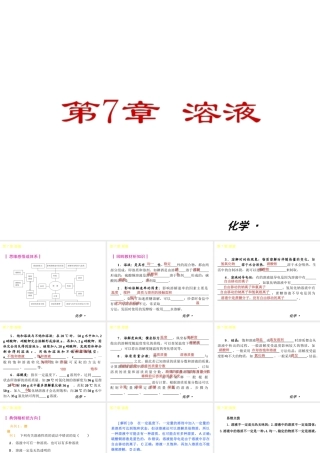 2013年九年级化学春学期 第7章-溶液教材配套课件 粤教版