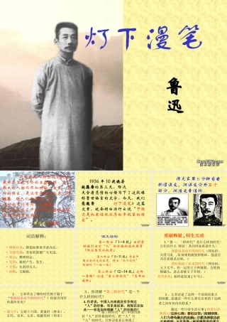 2006年天津地区高二语文灯下漫笔 新课标 人教版