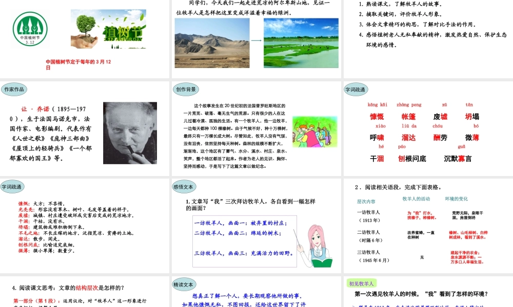 13.植树的牧羊人课件