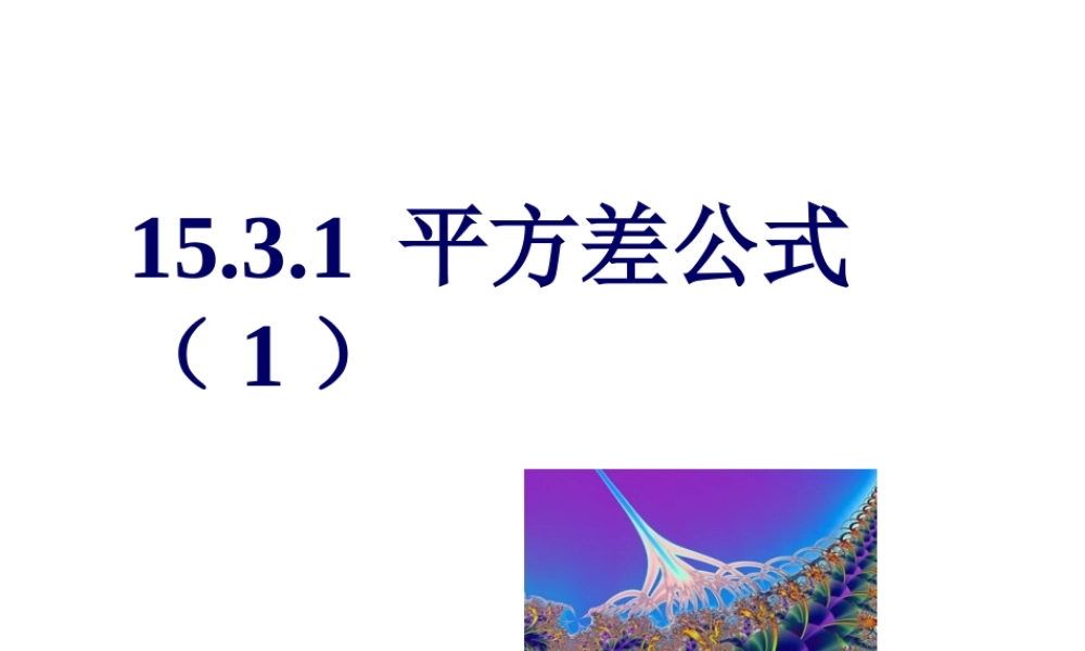 15.3.1 平方差公式（1）