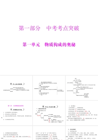 2012年中考化学复习资料 第1讲 化学物质的多样性课件