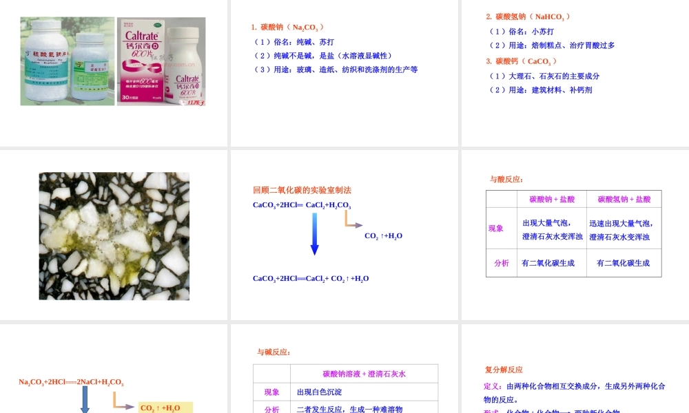 2013年九年级化学下册 第十一单元 课题1 生活中常见的盐教学课件 新人教版（新课标）