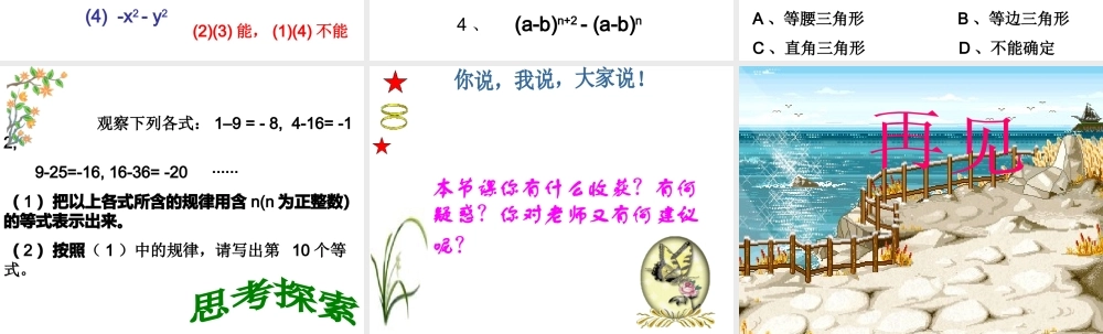 15.5.2 利用平方差公式进行因式分解