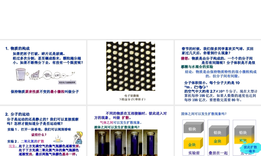 16.1分子热运动课件