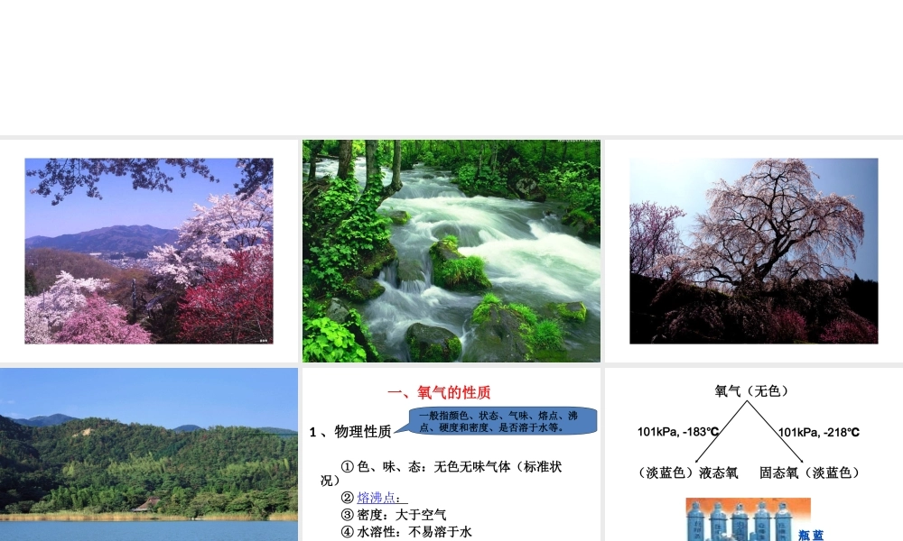 2013年秋九年级化学上册 第二单元 我们周围的空气 课题2 氧气精品课件 （新版）新人教版